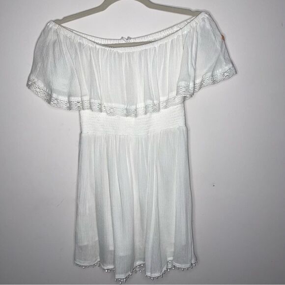 Chelsea & Violet Dress Women S Embroidered Bird Off Shoulder Boho Cottagecore - Picture 6 of 10